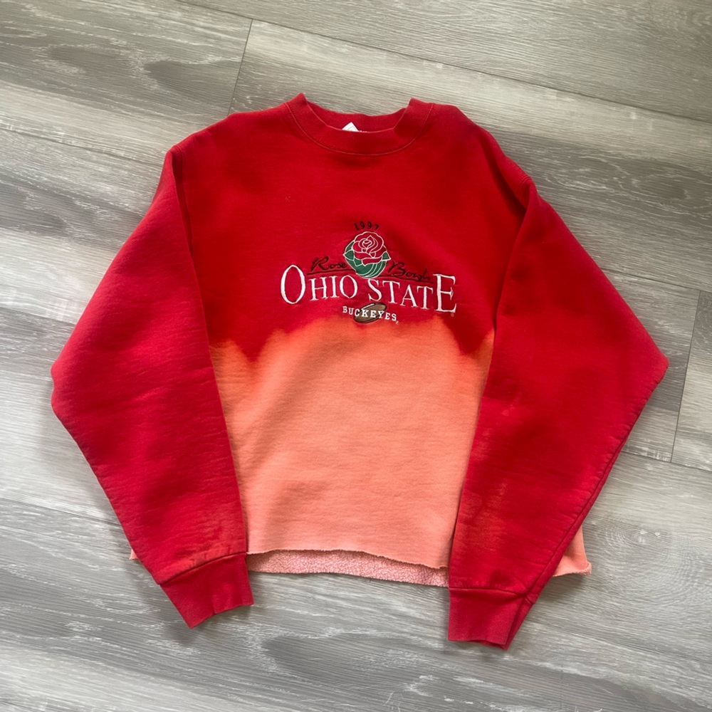 Vintage ombré Ohio state crewneck